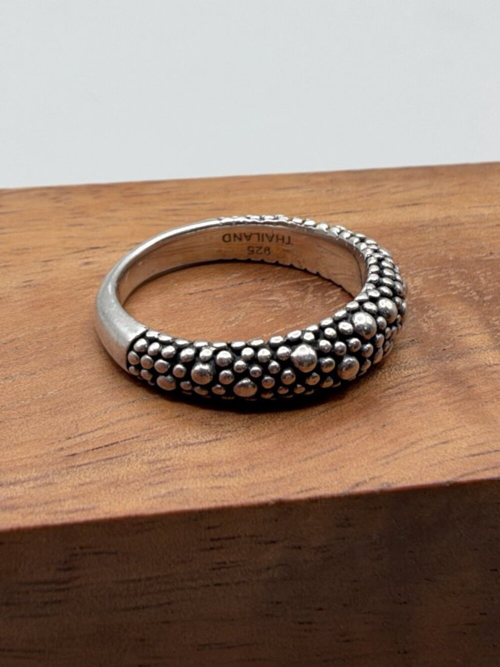 Michael Dawkins Sterling Silver 925 Caviar Starry Night Band Ring Size 6.75 4g